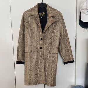 Vintage Leather Python Trench Coat